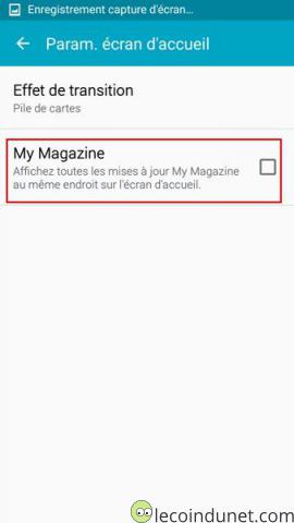 Galaxy S5 - Désactiver My Magazine