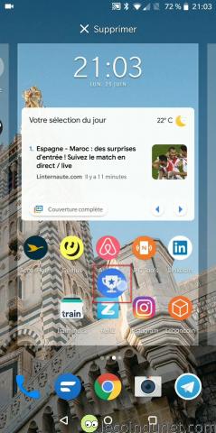 Créer un dossier - Sélectionner l'application