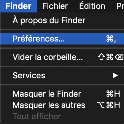 Préférences finder