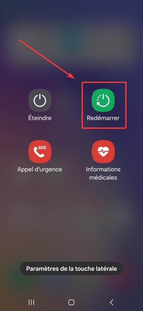 Redémarrer Android