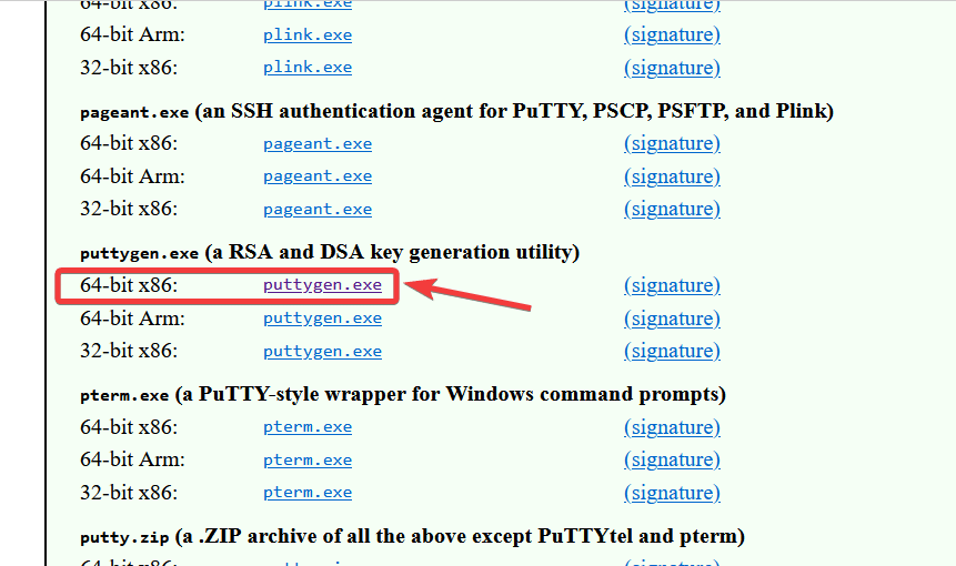 télécharger puttygen.exe