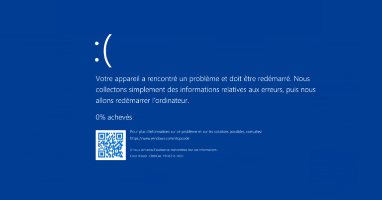 Windows Stop Code : la liste complète des causes d’écran bleu