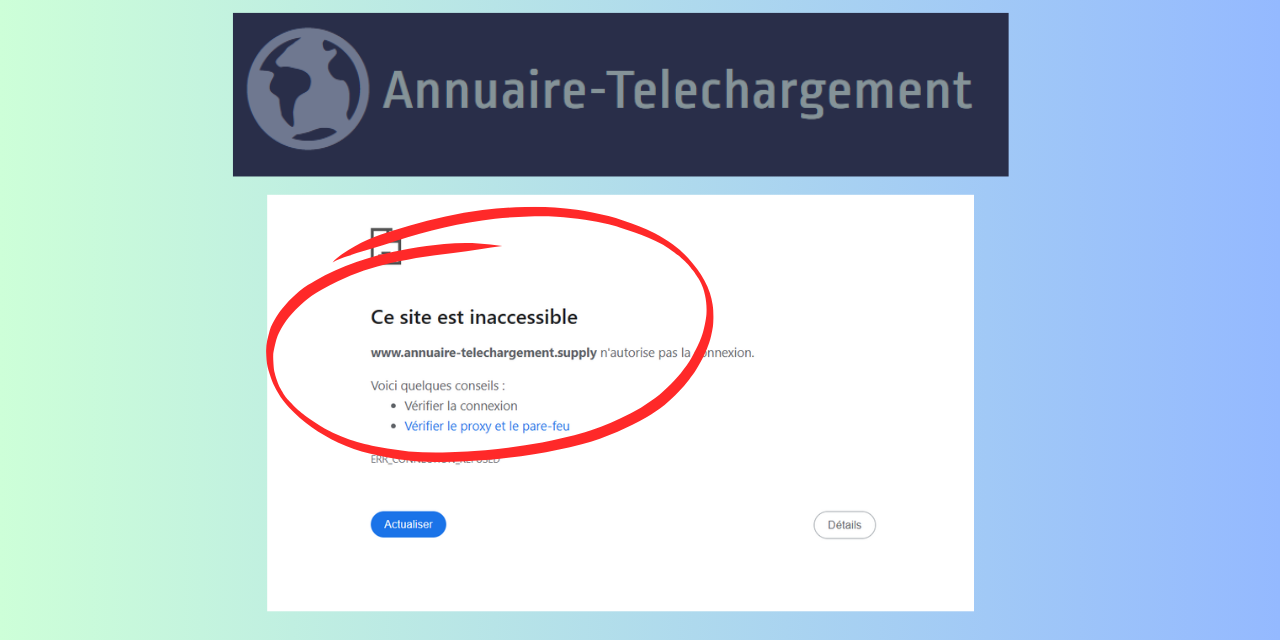 annuaire téléchargement inaccessible